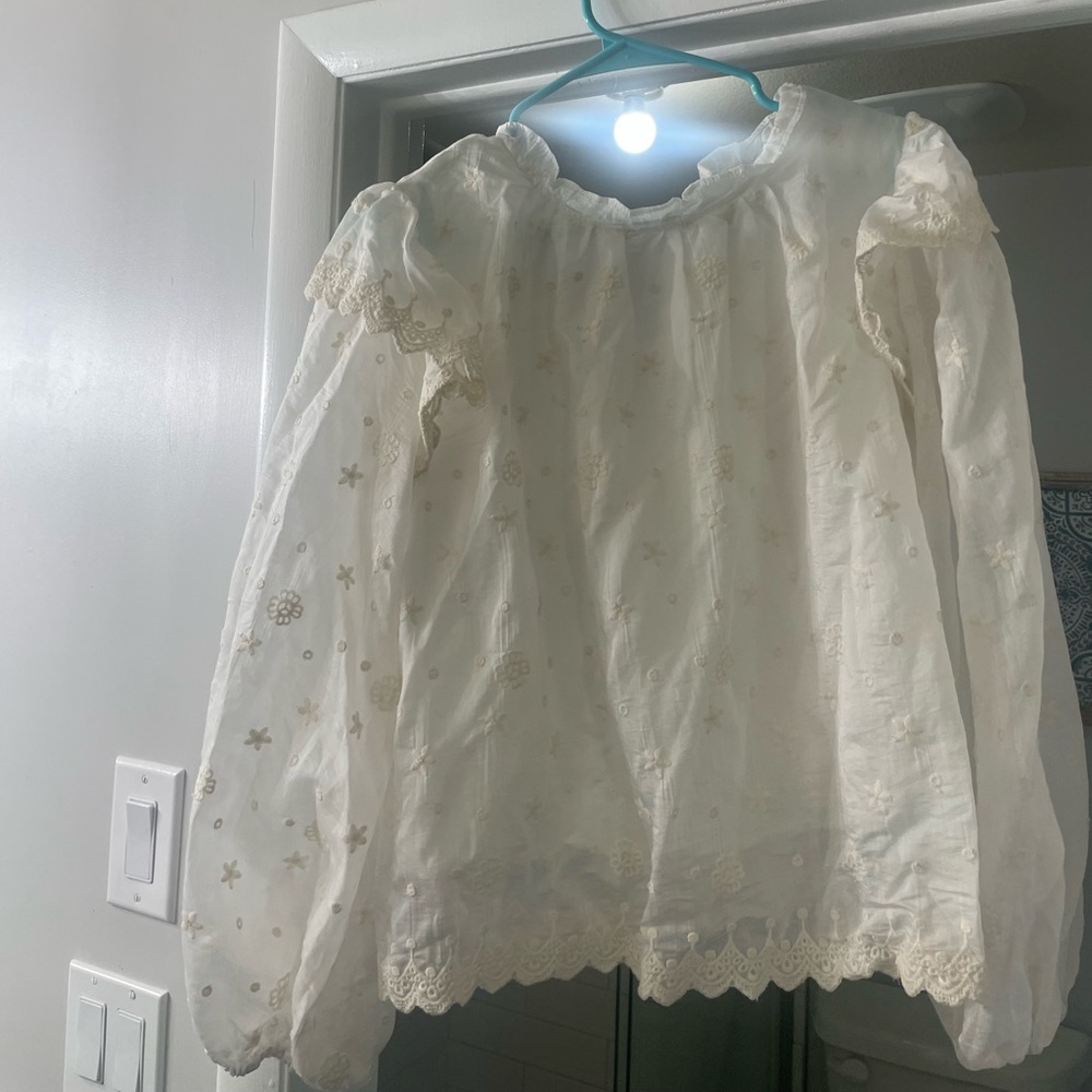 Eyelet lace blouse